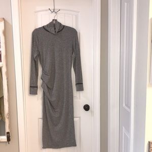 Athleta grey long dress stretchy